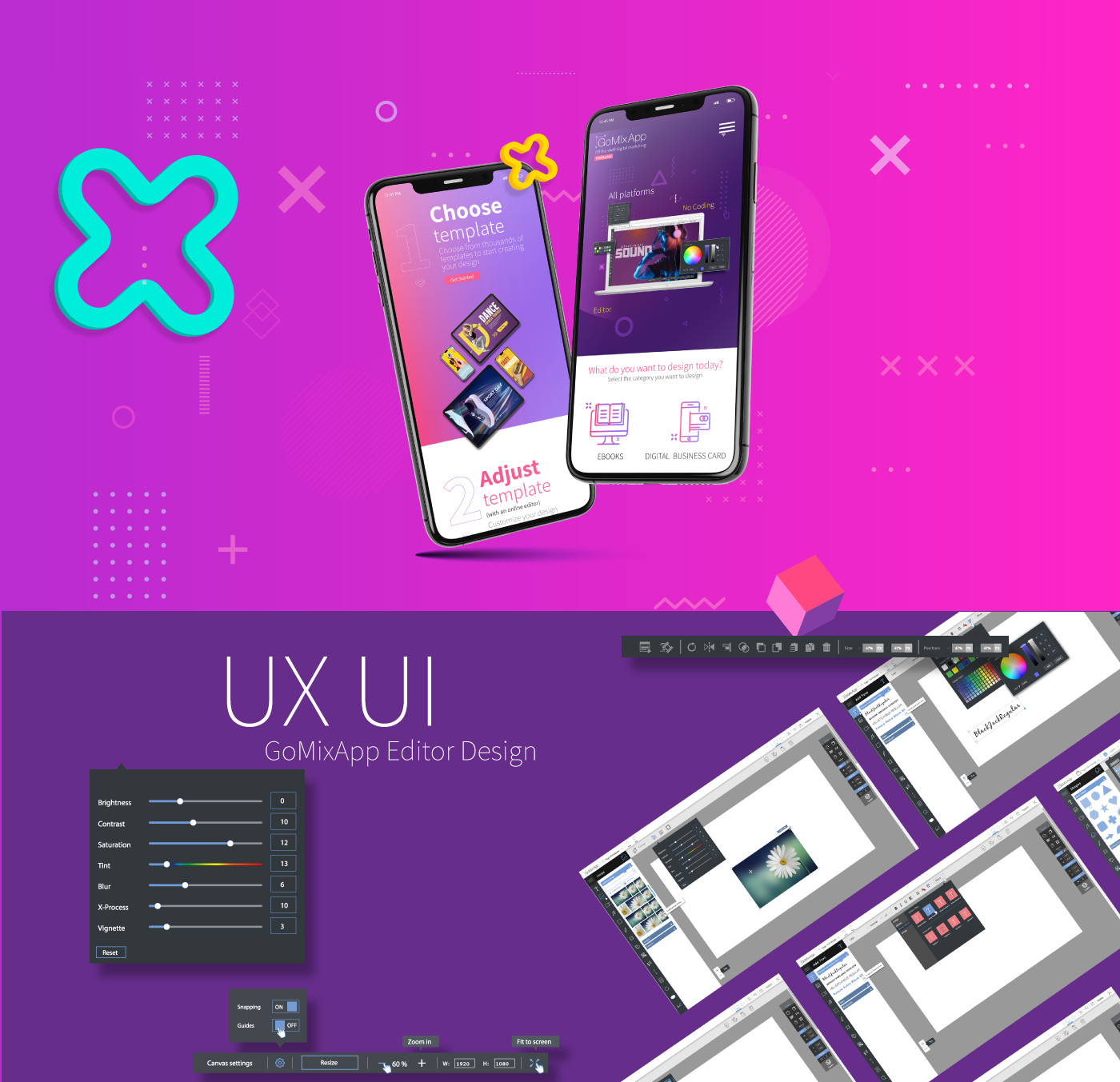 Responsive web design and editor UX / UI