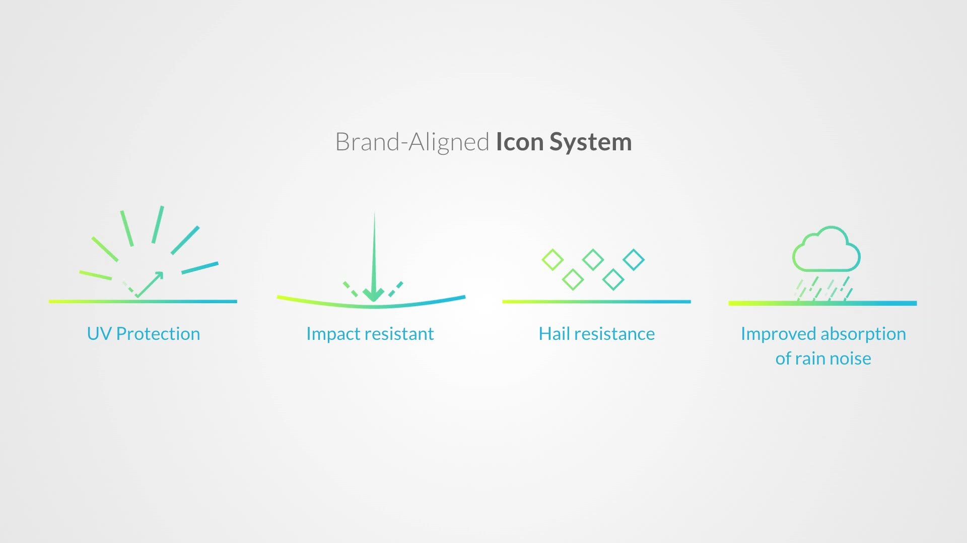 Brand-aligned icon system, animated