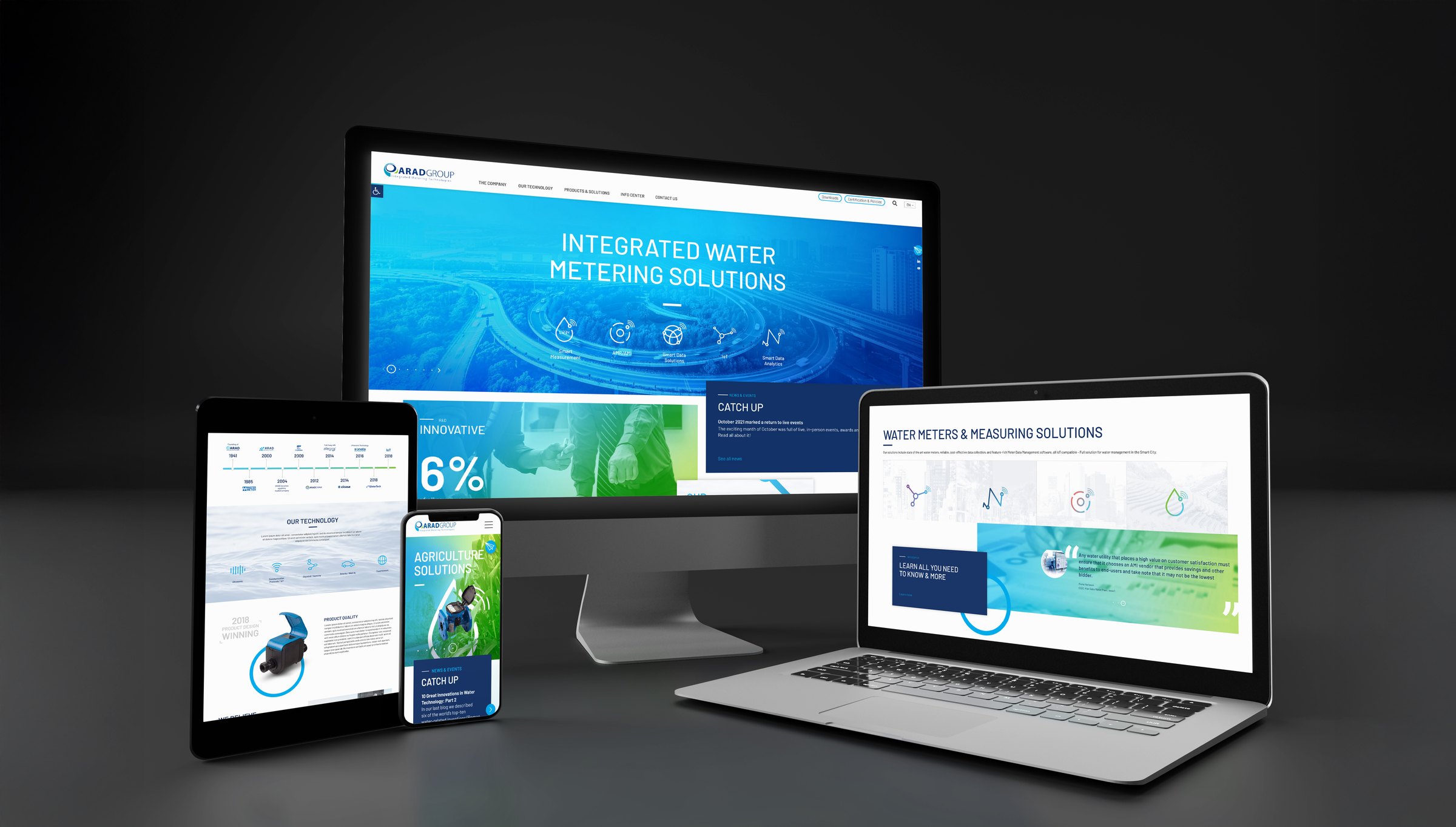 The Arad Group website on every screen