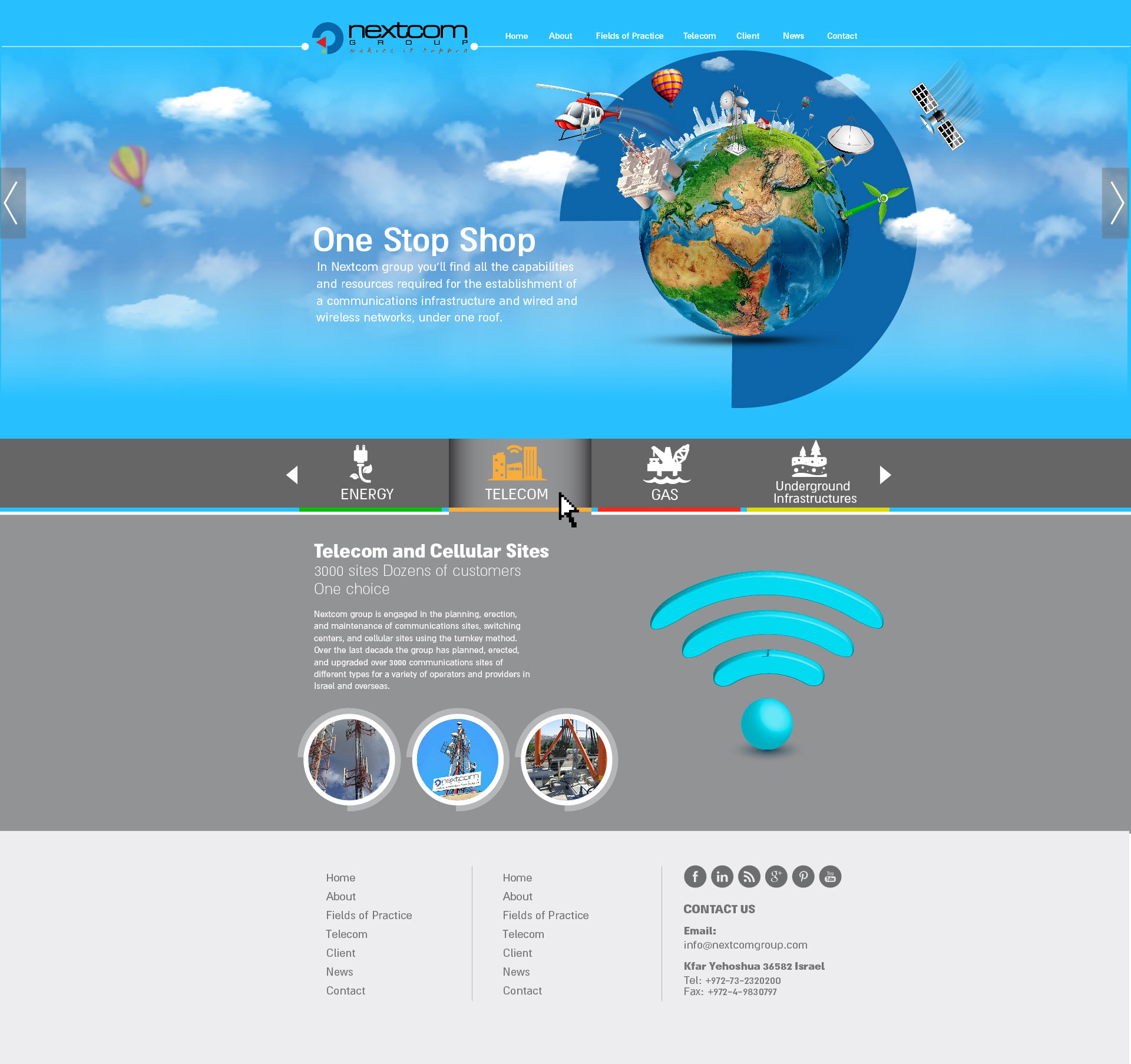 Home page and about page