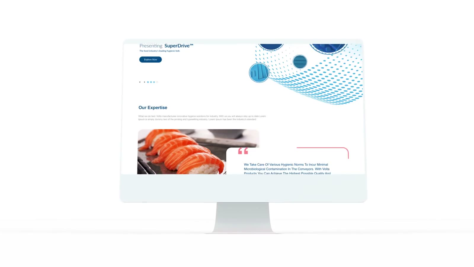 Volta website, desktop